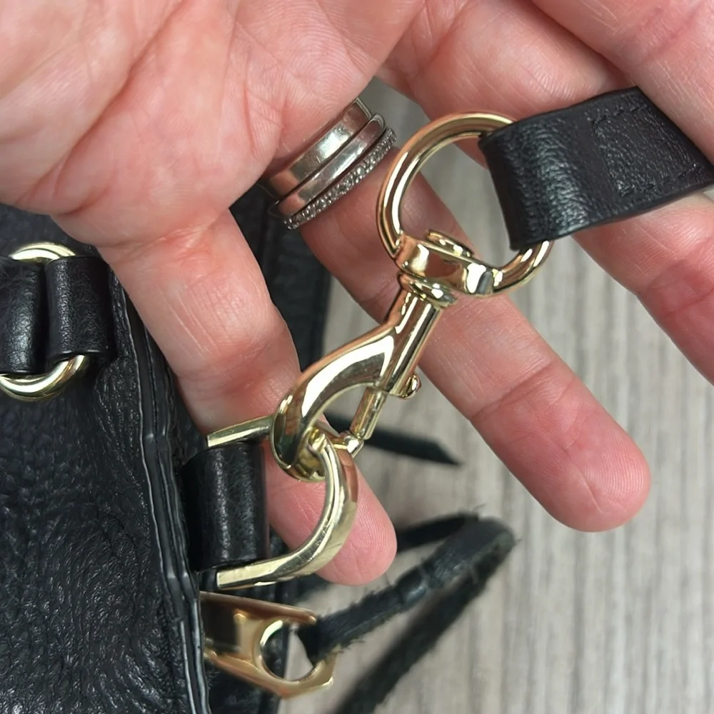 Rebecca Minkoff Raegan fringe black leather bag small - Picture 4 of 12